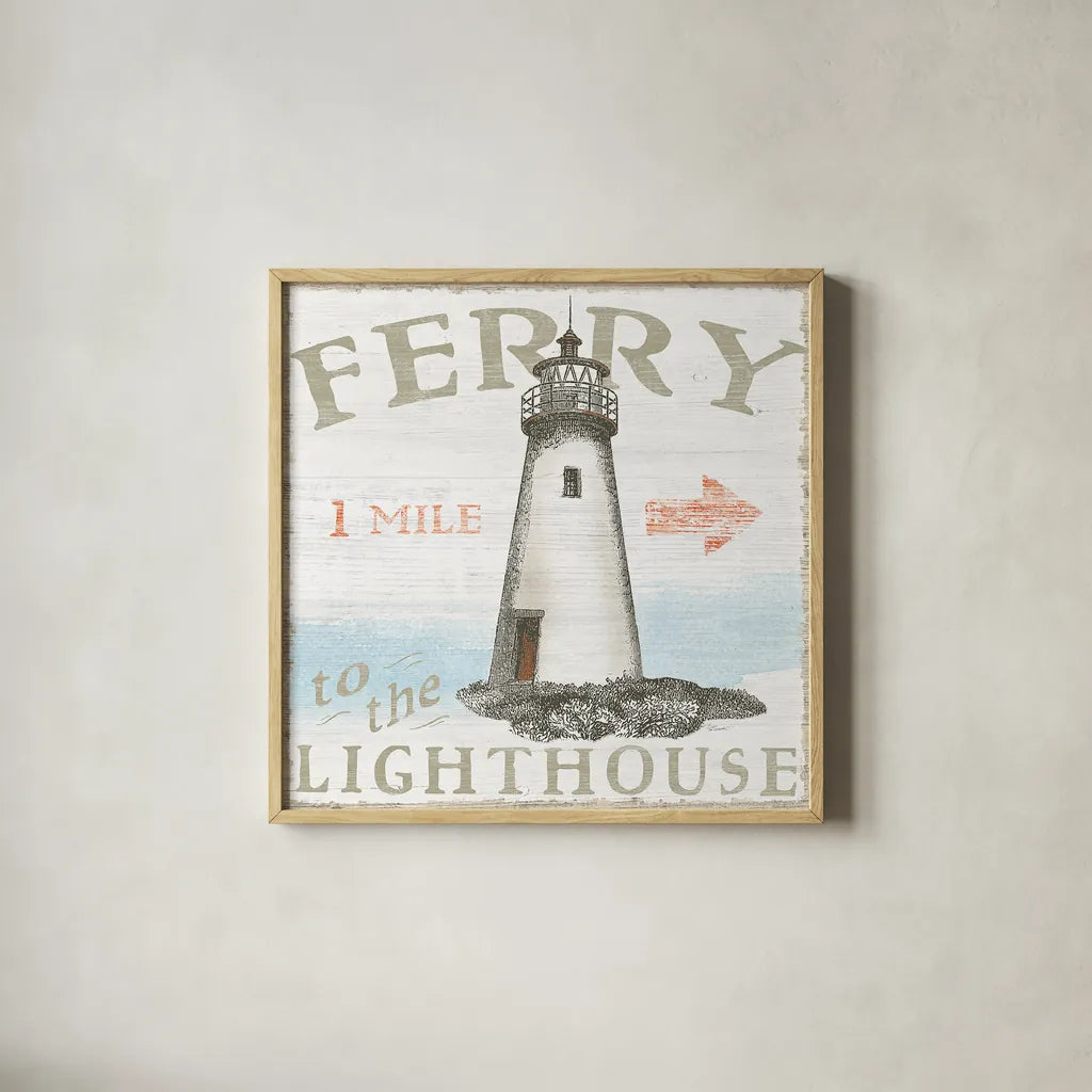 Seaside Life IV by Sue Schlabach. Shown in a natural wood glass frame for a timeless modern aesthetic. Available as an archival giclee rolled canvas, fine art paper, or poster print. SKU 24961a.