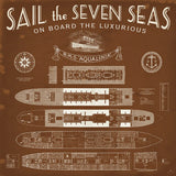 Sepia Luxury Liner by Sue Schlabach. SKU 44645a. Archival Giclee Fine art print for wall decor.