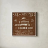 Sepia Luxury Liner by Sue Schlabach. Shown in a crisp white glass frame for a clean and minimalist style. Available as an archival giclee rolled canvas, fine art paper, or poster print. SKU 44645a.