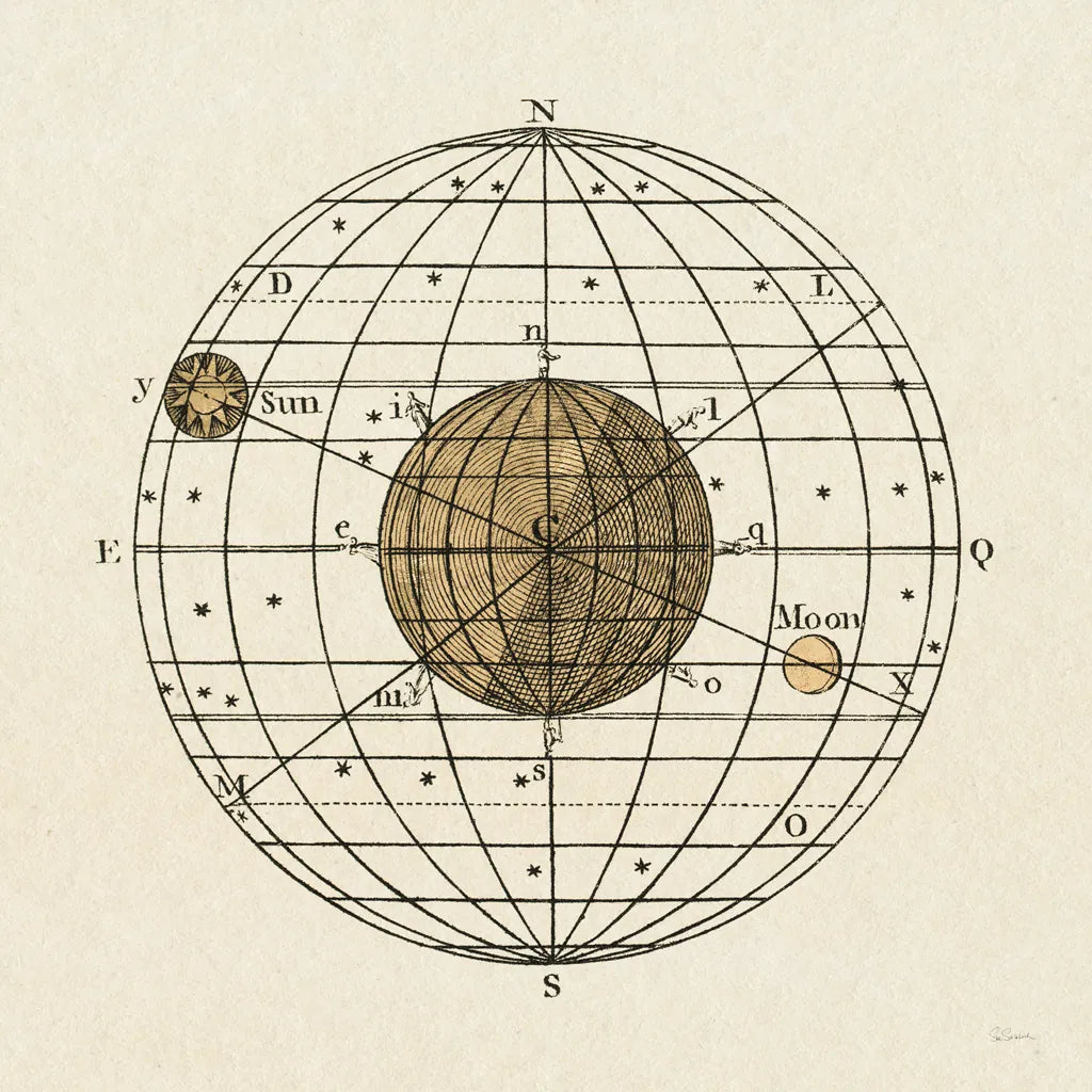 Serene Solar Globe I by Sue Schlabach. SKU 90722a. Archival Giclee Fine art print for wall decor.