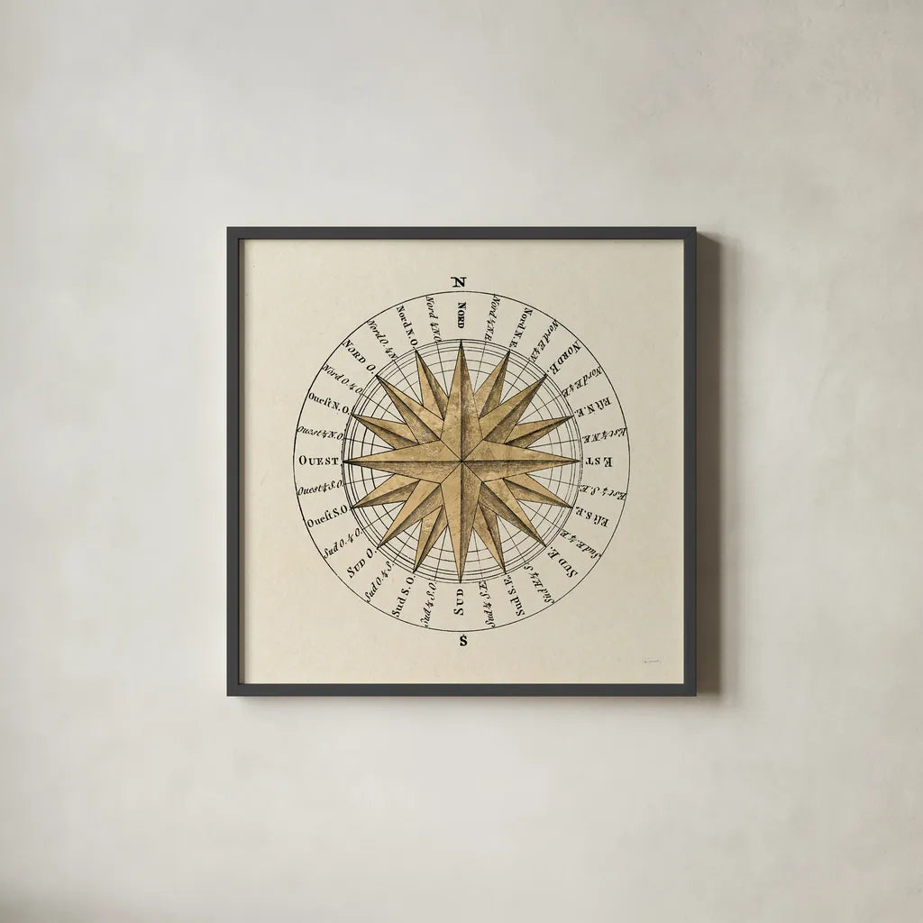 Serene Solar Globe II by Sue Schlabach. Shown in a sleek black glass frame for a contemporary gallery look. Available as an archival giclee rolled canvas, fine art paper, or poster print. SKU 90723a.