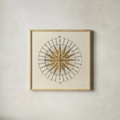 Serene Solar Globe II by Sue Schlabach. Shown in a natural wood glass frame for a timeless modern aesthetic. Available as an archival giclee rolled canvas, fine art paper, or poster print. SKU 90723a.