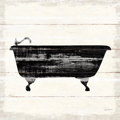 Shiplap Bath I by Sue Schlabach. SKU 49538a. Archival Giclee Fine art print for wall decor.