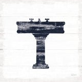 Shiplap Bath II Navy by Sue Schlabach. SKU 56032a. Archival Giclee Fine art print for wall decor.