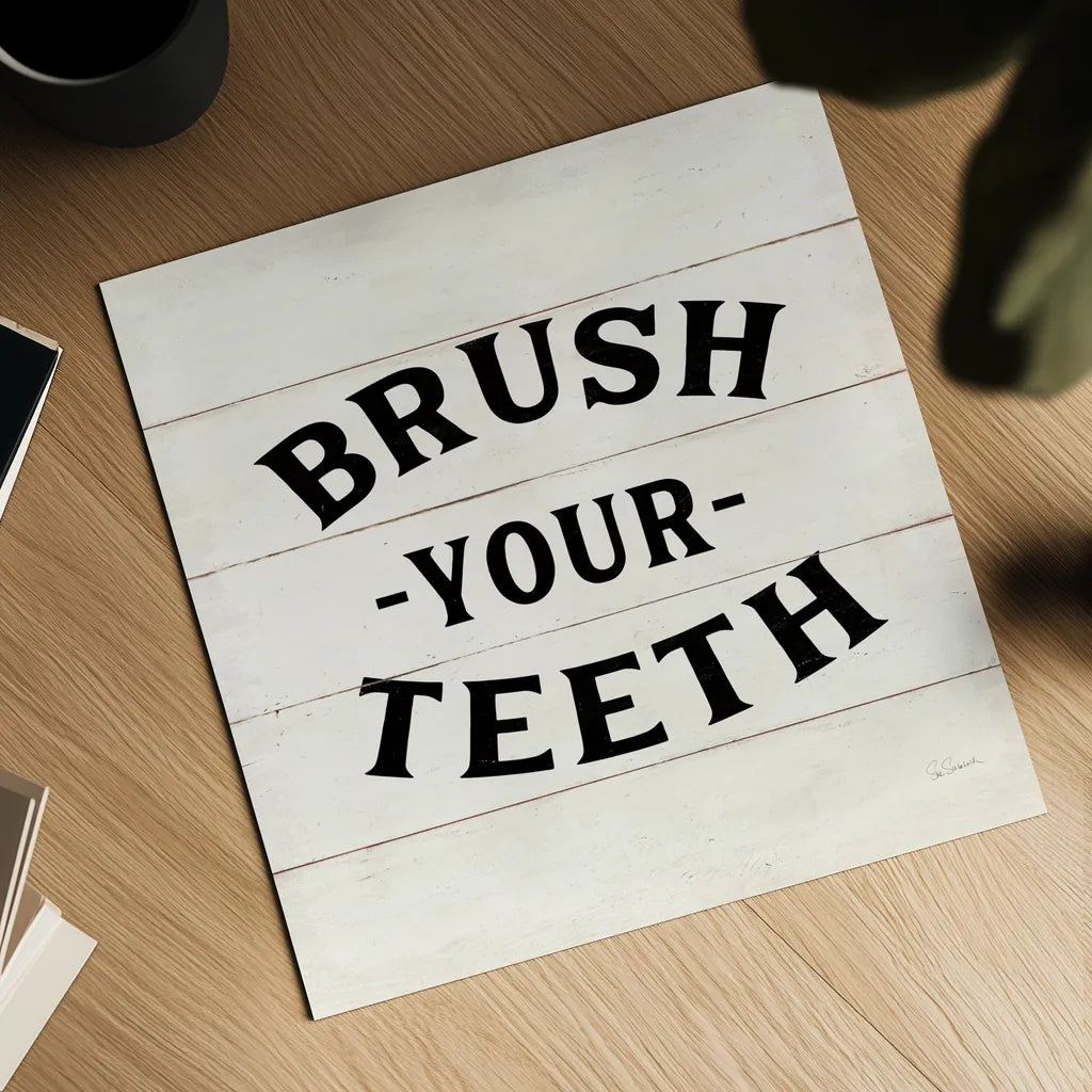 Shiplap Bath III Less Distressed by Sue Schlabach. Shown as a detailed flat fine art print, highlighting archival giclee quality. Available as an archival giclee rolled canvas, fine art paper, or poster print. SKU 58511a.