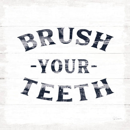 Shiplap Bath III Navy by Sue Schlabach. SKU 56033a. Archival Giclee Fine art print for wall decor.