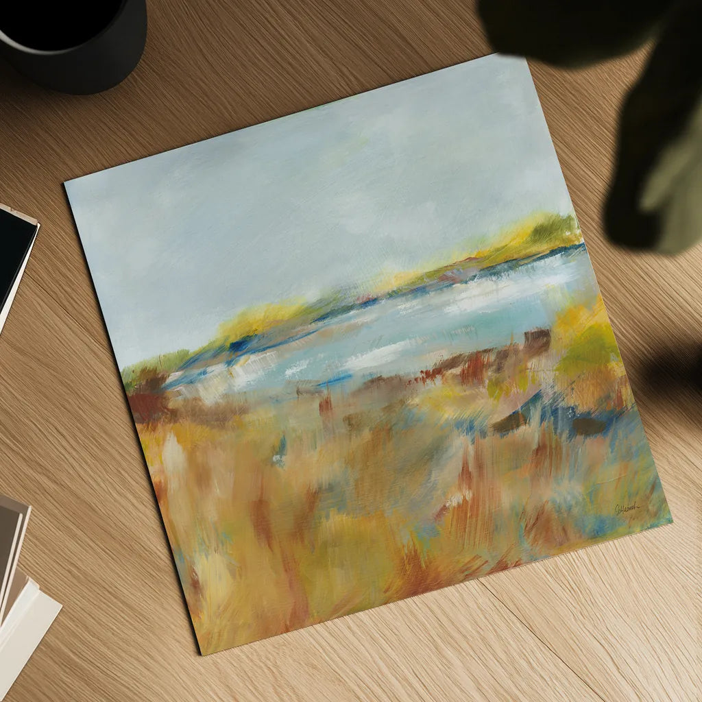 Sienna Fields by Sue Schlabach. Shown as a detailed flat fine art print, highlighting archival giclee quality. Available as an archival giclee rolled canvas, fine art paper, or poster print. SKU 71540a.