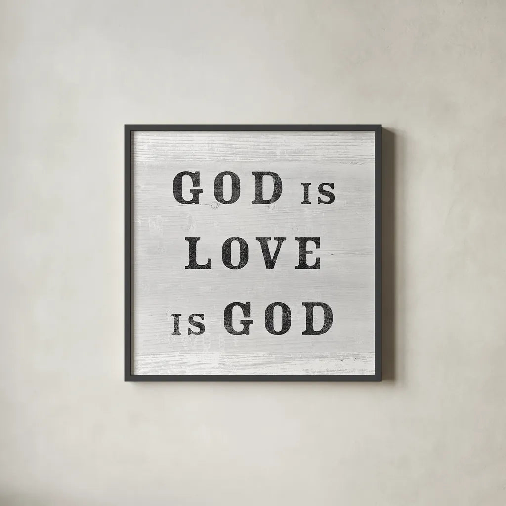 Signs of Faith II by Sue Schlabach. Shown in a sleek black glass frame for a contemporary gallery look. Available as an archival giclee rolled canvas, fine art paper, or poster print. SKU 26487a.