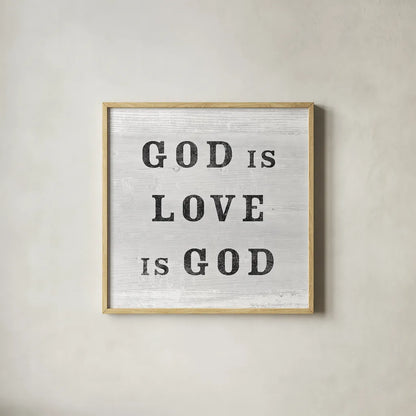 Signs of Faith II by Sue Schlabach. Shown in a natural wood glass frame for a timeless modern aesthetic. Available as an archival giclee rolled canvas, fine art paper, or poster print. SKU 26487a.