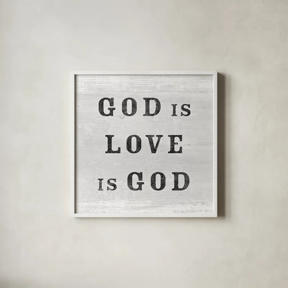 Signs of Faith II by Sue Schlabach. Shown in a crisp white glass frame for a clean and minimalist style. Available as an archival giclee rolled canvas, fine art paper, or poster print. SKU 26487a.