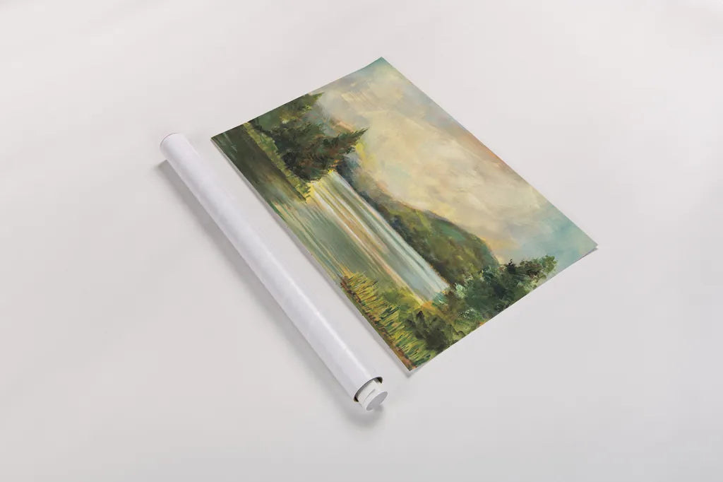 Silver Lake Crop by Sue Schlabach. shown as a rolled paper print. Available as archival giclee rolled canvas, fine art paper, or poster print. SKU 36117i.