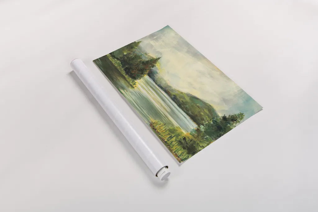 Silver Lake Light Crop by Sue Schlabach. shown as a rolled paper print. Available as archival giclee rolled canvas, fine art paper, or poster print. SKU 78943i.