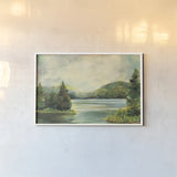 Silver Lake Light Crop by Sue Schlabach. shown as a paper print in a white frame. Available as a archival giclee rolled canvas, fine art paper, or poster print. SKU 78943i.