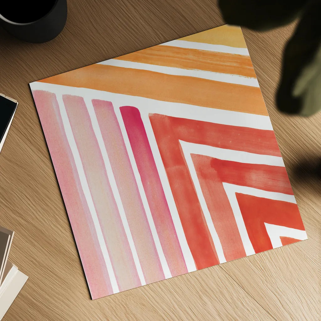 Skatepark II by Sue Schlabach. Shown as a detailed flat fine art print, highlighting archival giclee quality. Available as an archival giclee rolled canvas, fine art paper, or poster print. SKU 65506a.