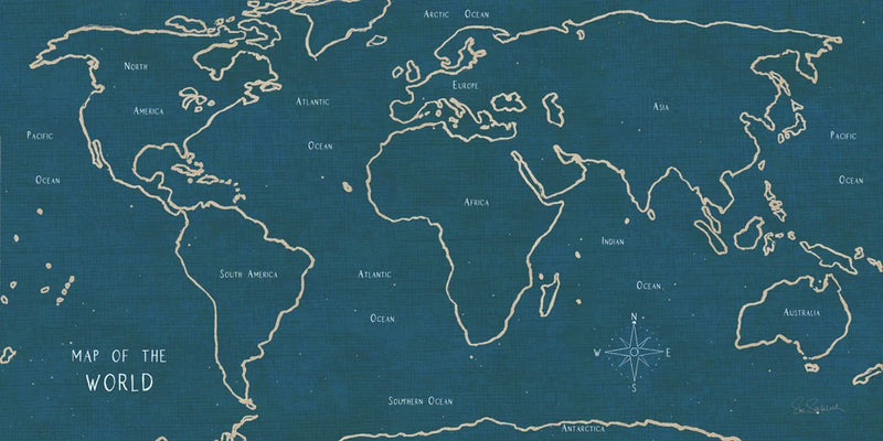Sketch Map II Blue by Sue Schlabach
