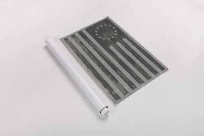 Slate American Flag by Sue Schlabach. shown as a rolled paper print. Available as archival giclee rolled canvas, fine art paper, or poster print. SKU 67594i.