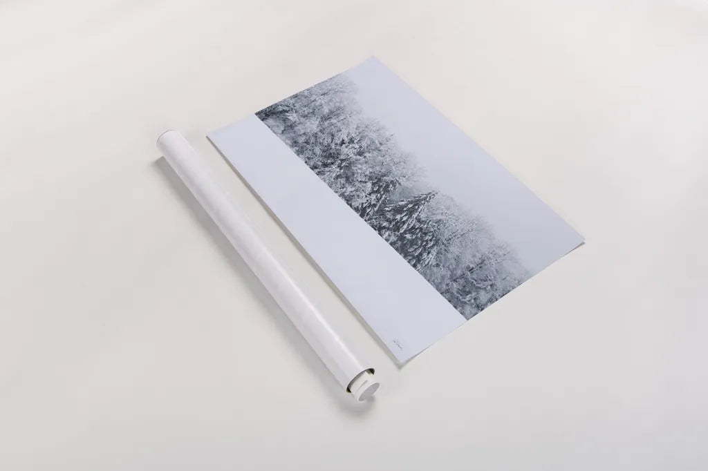 Snowshoe Hill by Sue Schlabach. shown as a rolled paper print. Available as archival giclee rolled canvas, fine art paper, or poster print. SKU 60937i.