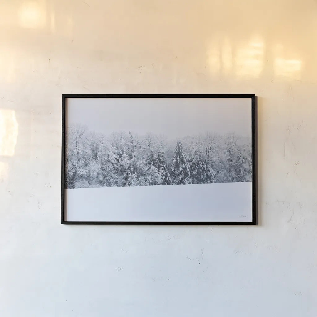 Snowshoe Hill by Sue Schlabach. shown as a paper print in a black flame. Available as a archival giclee rolled canvas, fine art paper, or poster print. SKU 60937i.