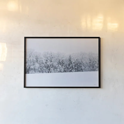 Snowshoe Hill by Sue Schlabach. shown as a paper print in a black flame. Available as a archival giclee rolled canvas, fine art paper, or poster print. SKU 60937i.