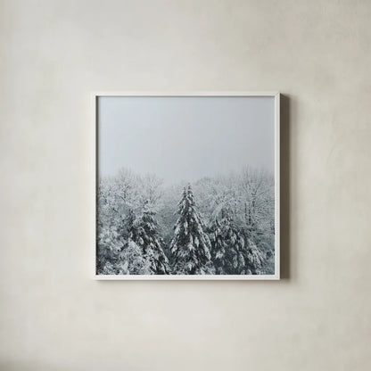 Snowshoe Hill Deep Crop by Sue Schlabach. Shown in a crisp white glass frame for a clean and minimalist style. Available as an archival giclee rolled canvas, fine art paper, or poster print. SKU 75781a.