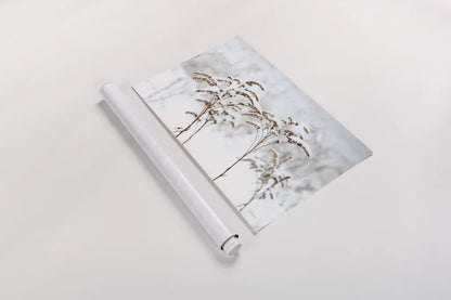 Snowy Gardens by Sue Schlabach. shown as a rolled paper print. Available as archival giclee rolled canvas, fine art paper, or poster print. SKU 75783i.