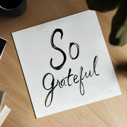 So Grateful by Sue Schlabach. Shown as a detailed flat fine art print, highlighting archival giclee quality. Available as an archival giclee rolled canvas, fine art paper, or poster print. SKU 48131a.