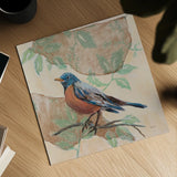 Songbird Robin by Sue Schlabach. Shown as a detailed flat fine art print, highlighting archival giclee quality. Available as an archival giclee rolled canvas, fine art paper, or poster print. SKU 88561a.