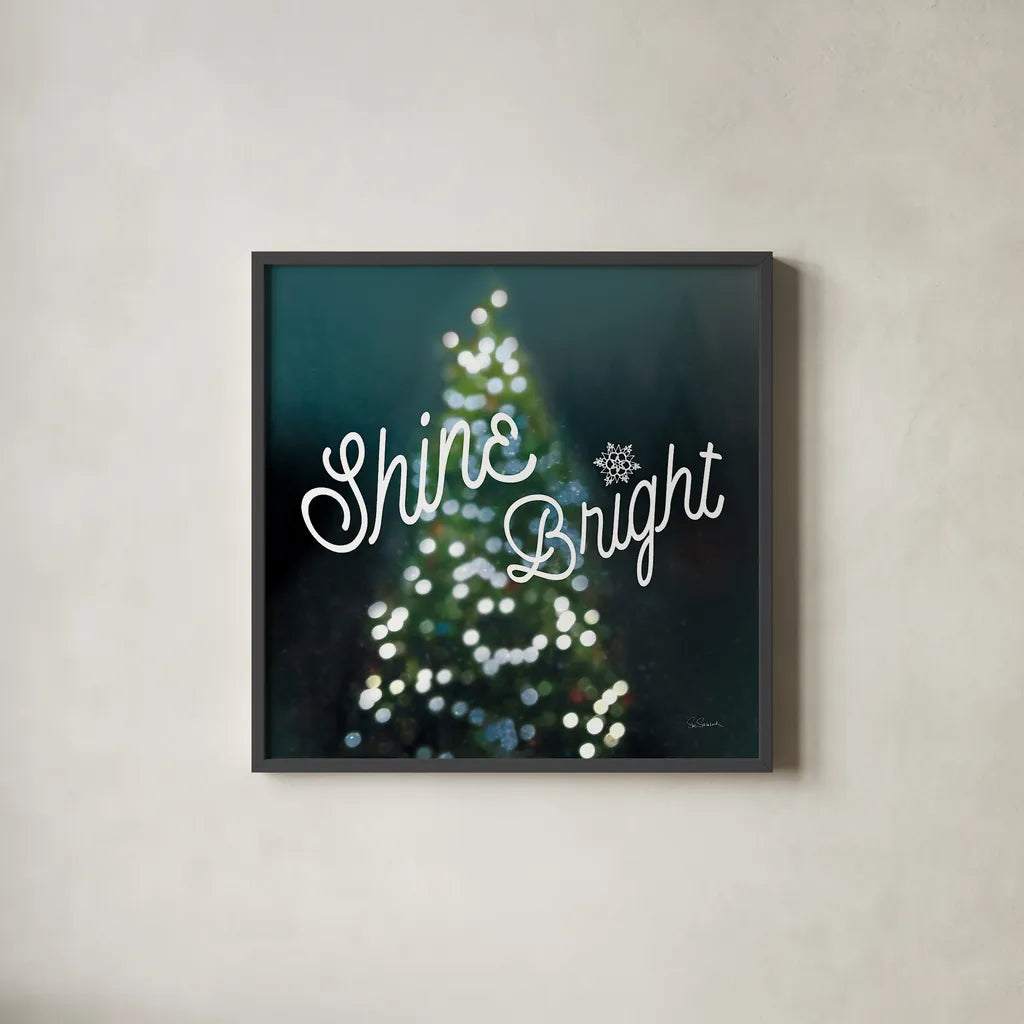 Sparkle Lights I by Sue Schlabach. Shown in a sleek black glass frame for a contemporary gallery look. Available as an archival giclee rolled canvas, fine art paper, or poster print. SKU 21688a.