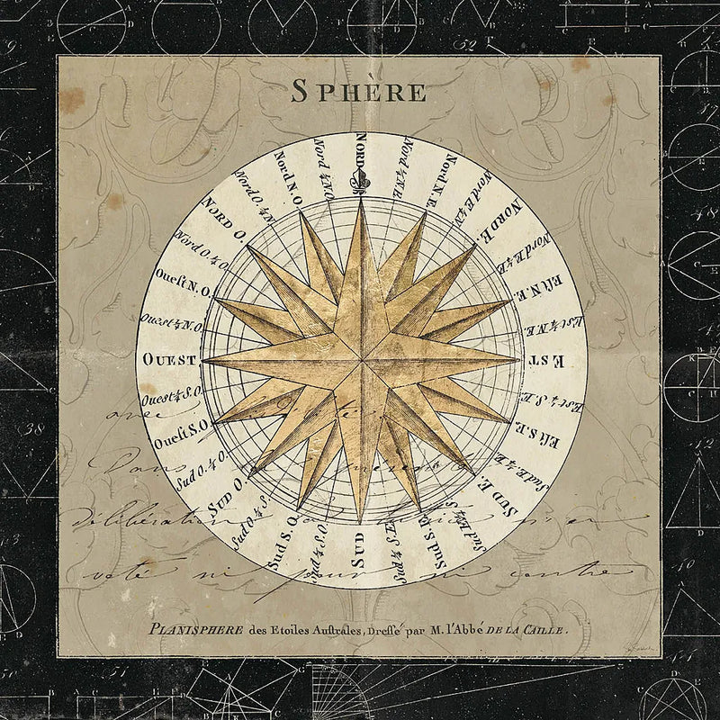 Sphere Compass by Sue Schlabach. SKU 14758a. Archival Giclee Fine art print for wall decor.