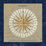 Sphere Compass Blue by Sue Schlabach. SKU 14542a. Archival Giclee Fine art print for wall decor.