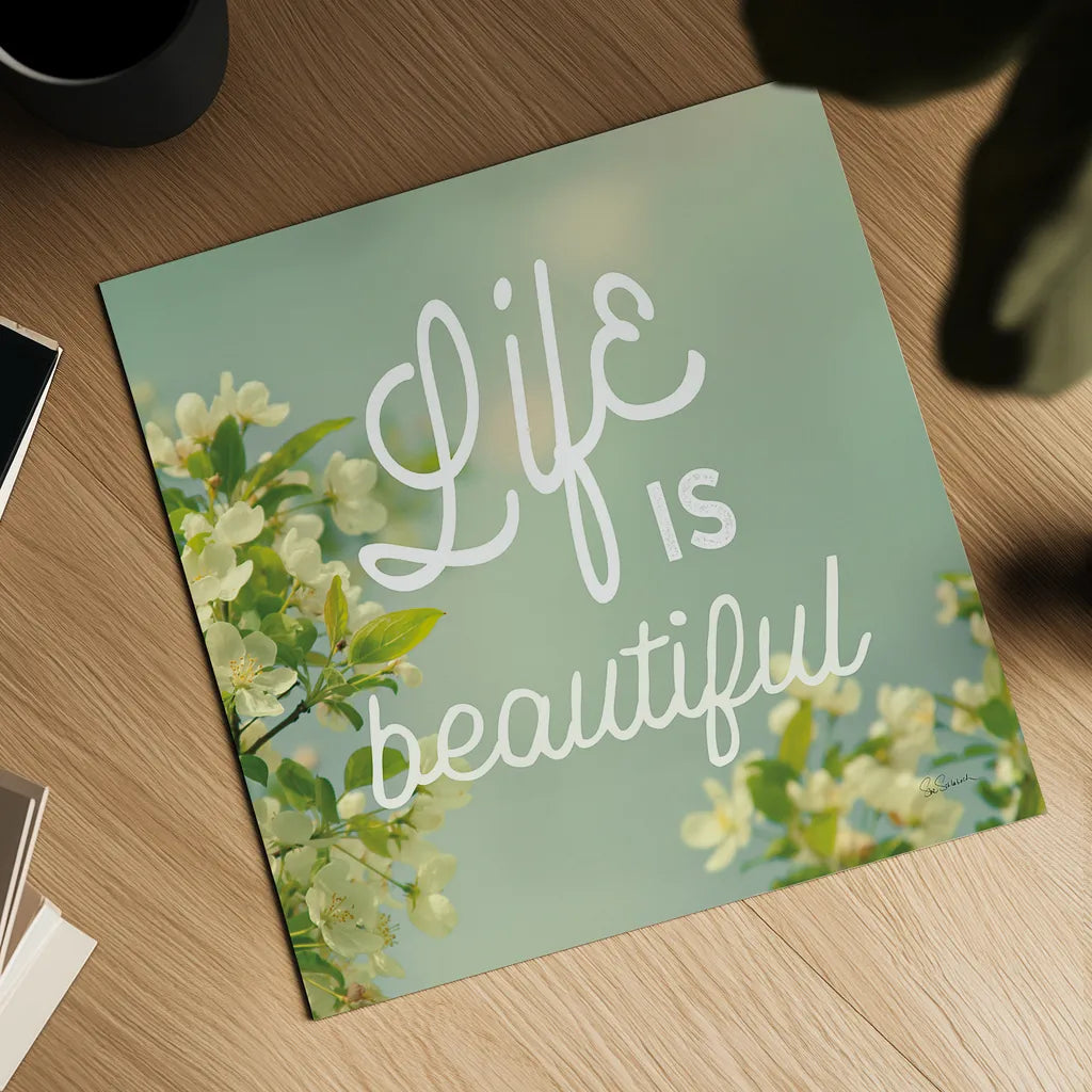 Spring Beauty I Square by Sue Schlabach. Shown as a detailed flat fine art print, highlighting archival giclee quality. Available as an archival giclee rolled canvas, fine art paper, or poster print. SKU 21684a.