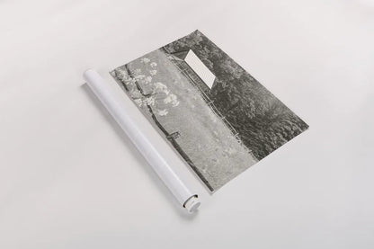 Summer Farm I BW by Sue Schlabach. shown as a rolled paper print. Available as archival giclee rolled canvas, fine art paper, or poster print. SKU 79103i.