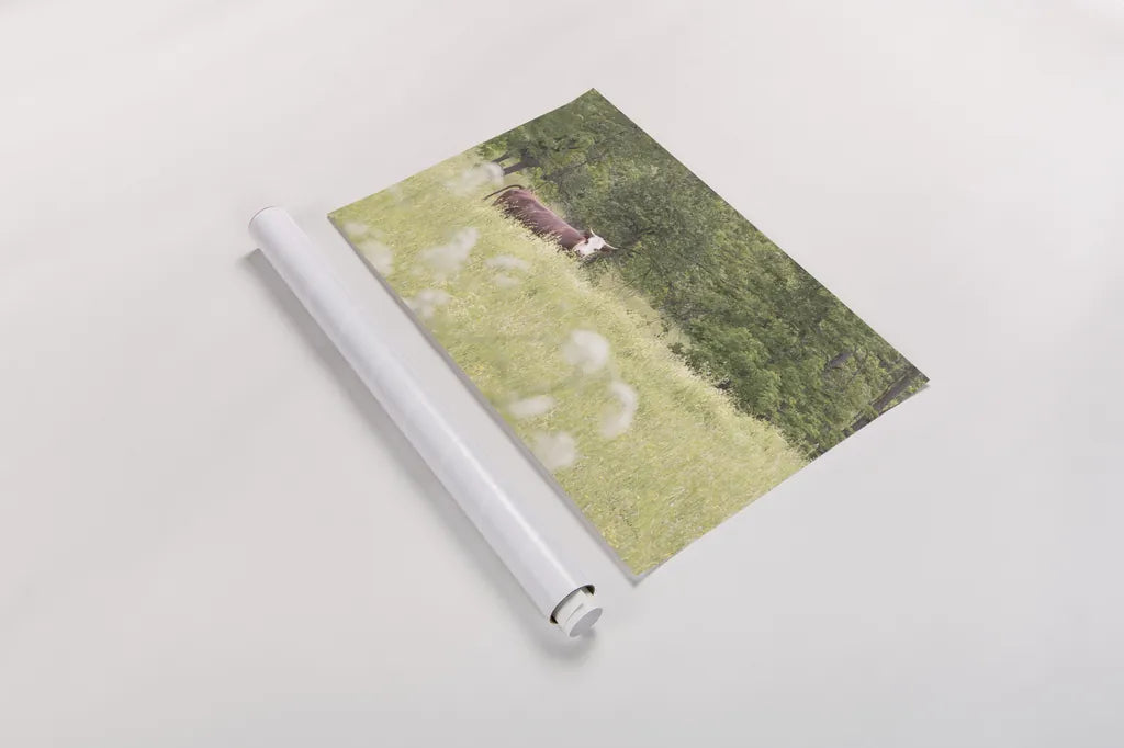 Summer Farm II by Sue Schlabach. shown as a rolled paper print. Available as archival giclee rolled canvas, fine art paper, or poster print. SKU 79101i.