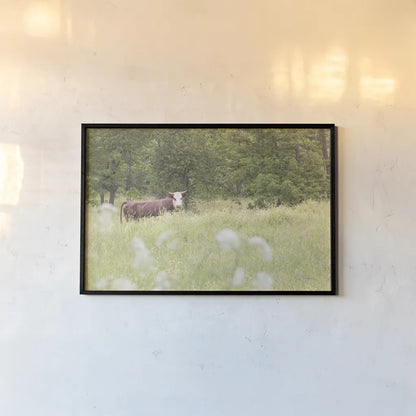 Summer Farm II by Sue Schlabach. shown as a paper print in a black flame. Available as a archival giclee rolled canvas, fine art paper, or poster print. SKU 79101i.