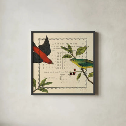 Summer Pages I by Sue Schlabach. Shown in a sleek black glass frame for a contemporary gallery look. Available as an archival giclee rolled canvas, fine art paper, or poster print. SKU 5902a.