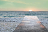 Sunrise Dock by Sue Schlabach. SKU 18852i. Archival Giclee Fine art print for wall decor.