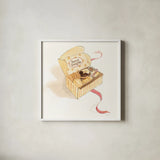 Sweet Delights by Sue Schlabach. Shown in a crisp white glass frame for a clean and minimalist style. Available as an archival giclee rolled canvas, fine art paper, or poster print. SKU 9196a.