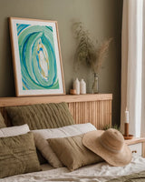 Terrain Gilded I by Sue Schlabach. shown as a paper print in a natural frame. Available as a archival giclee rolled canvas, fine art paper, or poster print. SKU 28253h.