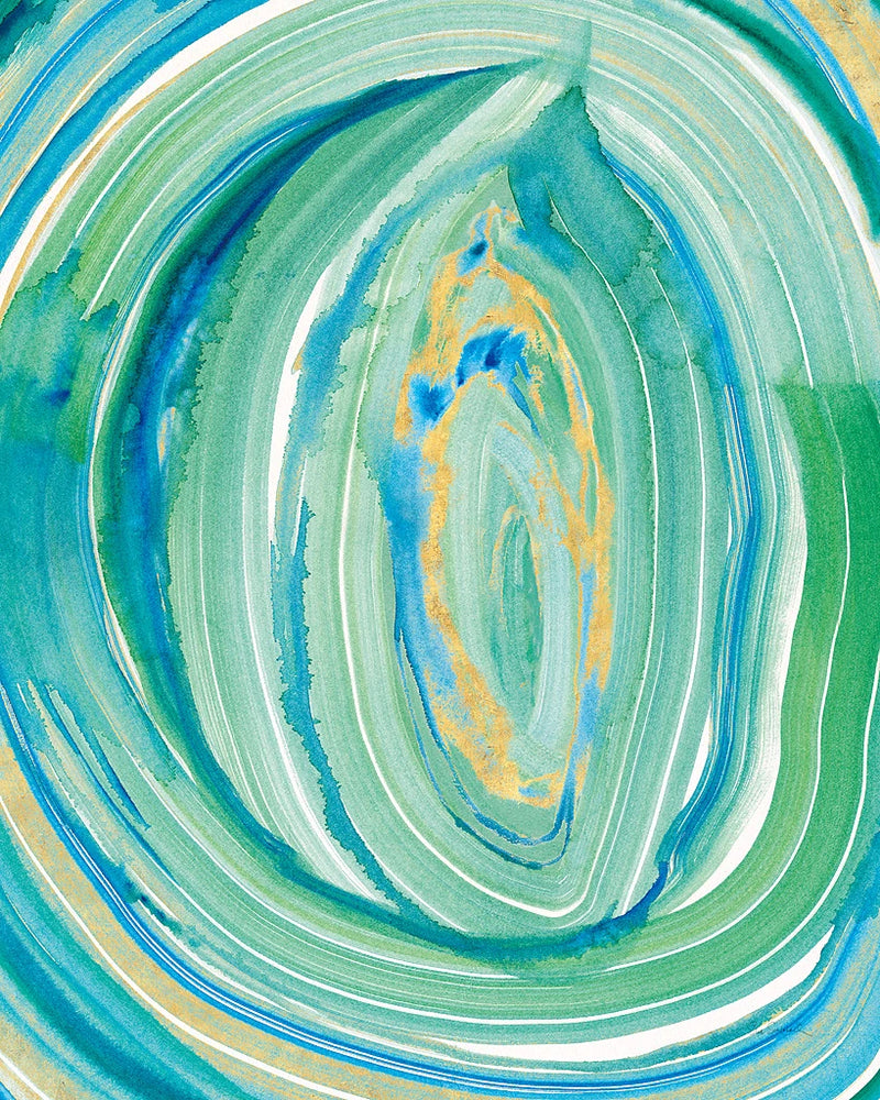 Terrain Gilded I Crop Center by Sue Schlabach