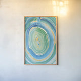 Terrain Gilded II by Sue Schlabach. shown as a paper print in a natural frame. Available as a archival giclee rolled canvas, fine art paper, or poster print. SKU 28254h.