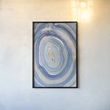Terrain Gilded II Navy by Sue Schlabach. shown as a paper print in a black flame. Available as a archival giclee rolled canvas, fine art paper, or poster print. SKU 69196h.