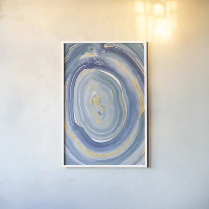Terrain Gilded II Navy by Sue Schlabach. shown as a paper print in a white frame. Available as a archival giclee rolled canvas, fine art paper, or poster print. SKU 69196h.