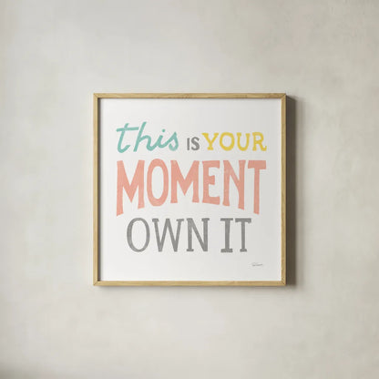 This Moment by Sue Schlabach. Shown in a natural wood glass frame for a timeless modern aesthetic. Available as an archival giclee rolled canvas, fine art paper, or poster print. SKU 48727a.