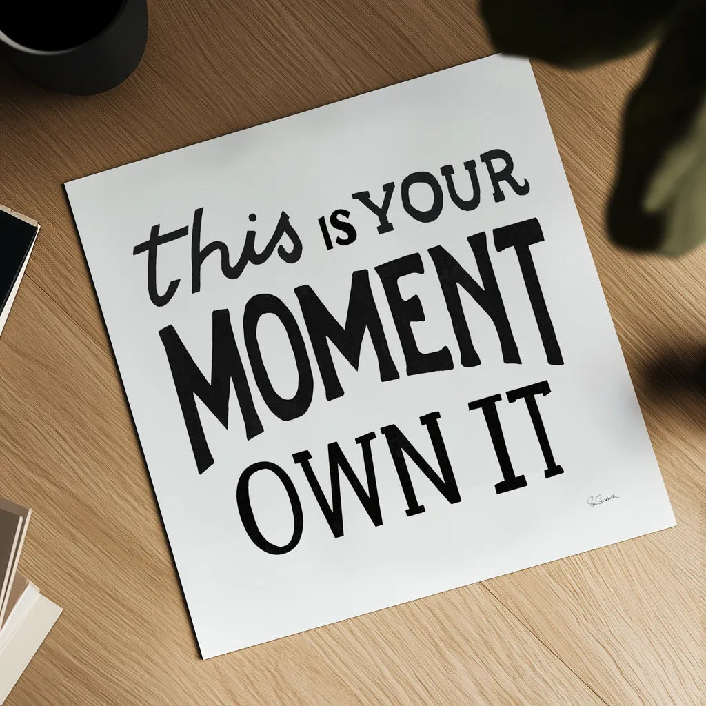 This Moment Black by Sue Schlabach. Shown as a detailed flat fine art print, highlighting archival giclee quality. Available as an archival giclee rolled canvas, fine art paper, or poster print. SKU 68878a.