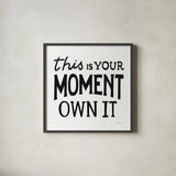 This Moment Black by Sue Schlabach. Shown in a sleek black glass frame for a contemporary gallery look. Available as an archival giclee rolled canvas, fine art paper, or poster print. SKU 68878a.
