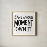 This Moment Black by Sue Schlabach. Shown in a natural wood glass frame for a timeless modern aesthetic. Available as an archival giclee rolled canvas, fine art paper, or poster print. SKU 68878a.