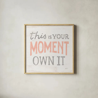 This Moment Gray by Sue Schlabach. Shown in a natural wood glass frame for a timeless modern aesthetic. Available as an archival giclee rolled canvas, fine art paper, or poster print. SKU 56410a.