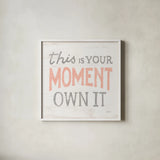 This Moment Gray by Sue Schlabach. Shown in a crisp white glass frame for a clean and minimalist style. Available as an archival giclee rolled canvas, fine art paper, or poster print. SKU 56410a.