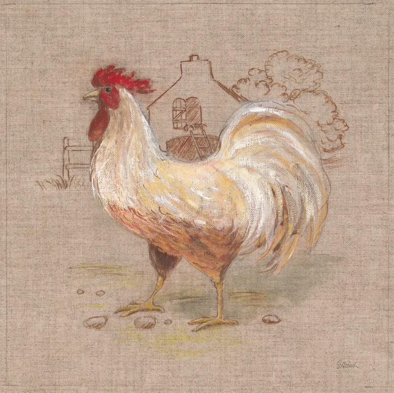 Toile Rooster II by Sue Schlabach