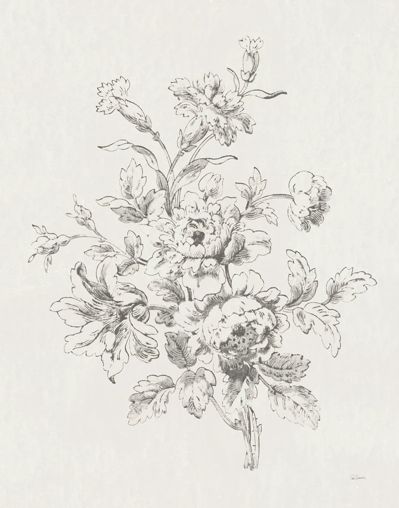 Toile Roses IX Neutral by Sue Schlabach